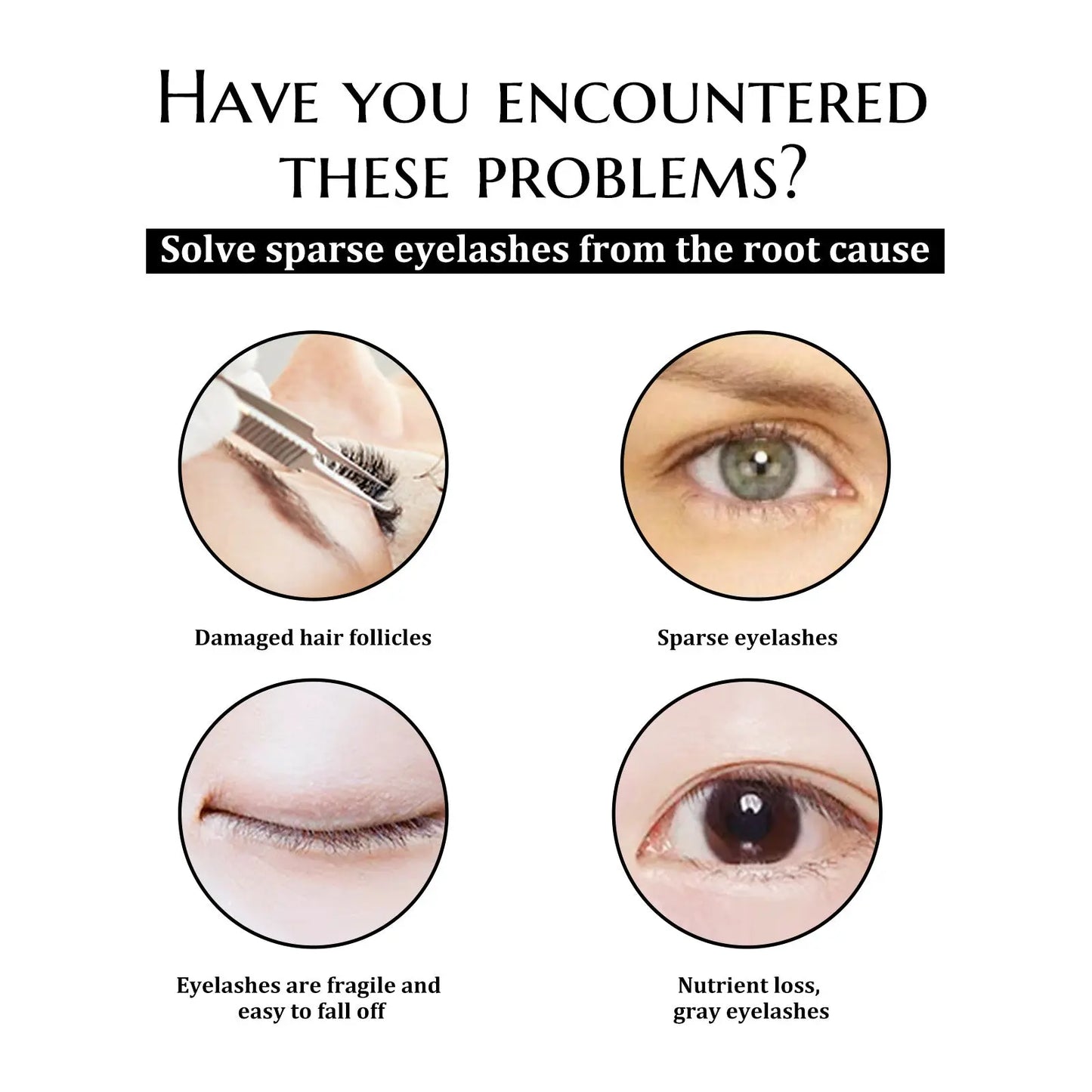 Eyelash Boost Serum, Natural Beauty Slim Long Gentle Thick Black Curl Lasting Without Smudding Mascara eprolo