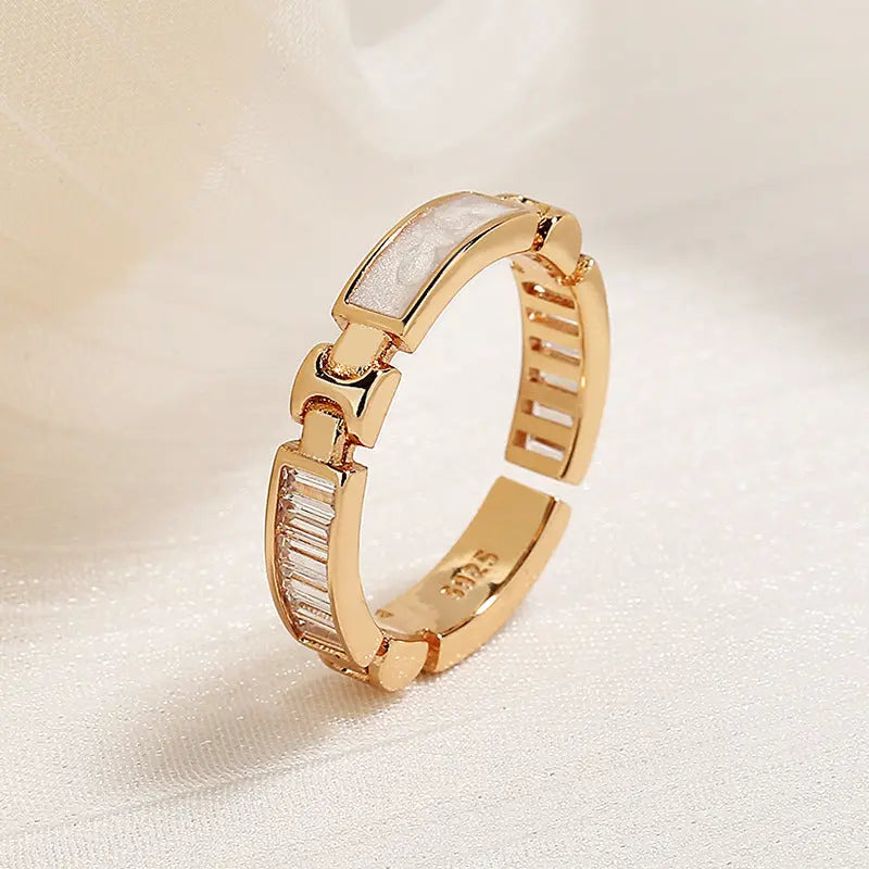 Champagne Gold Bone Light Luxury High Jewellery Ring For Women Easy Bazaar