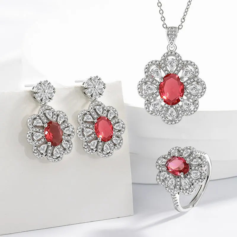 Bride Jewelry Earrings Necklace Jewelry Suit Easy Bazaar