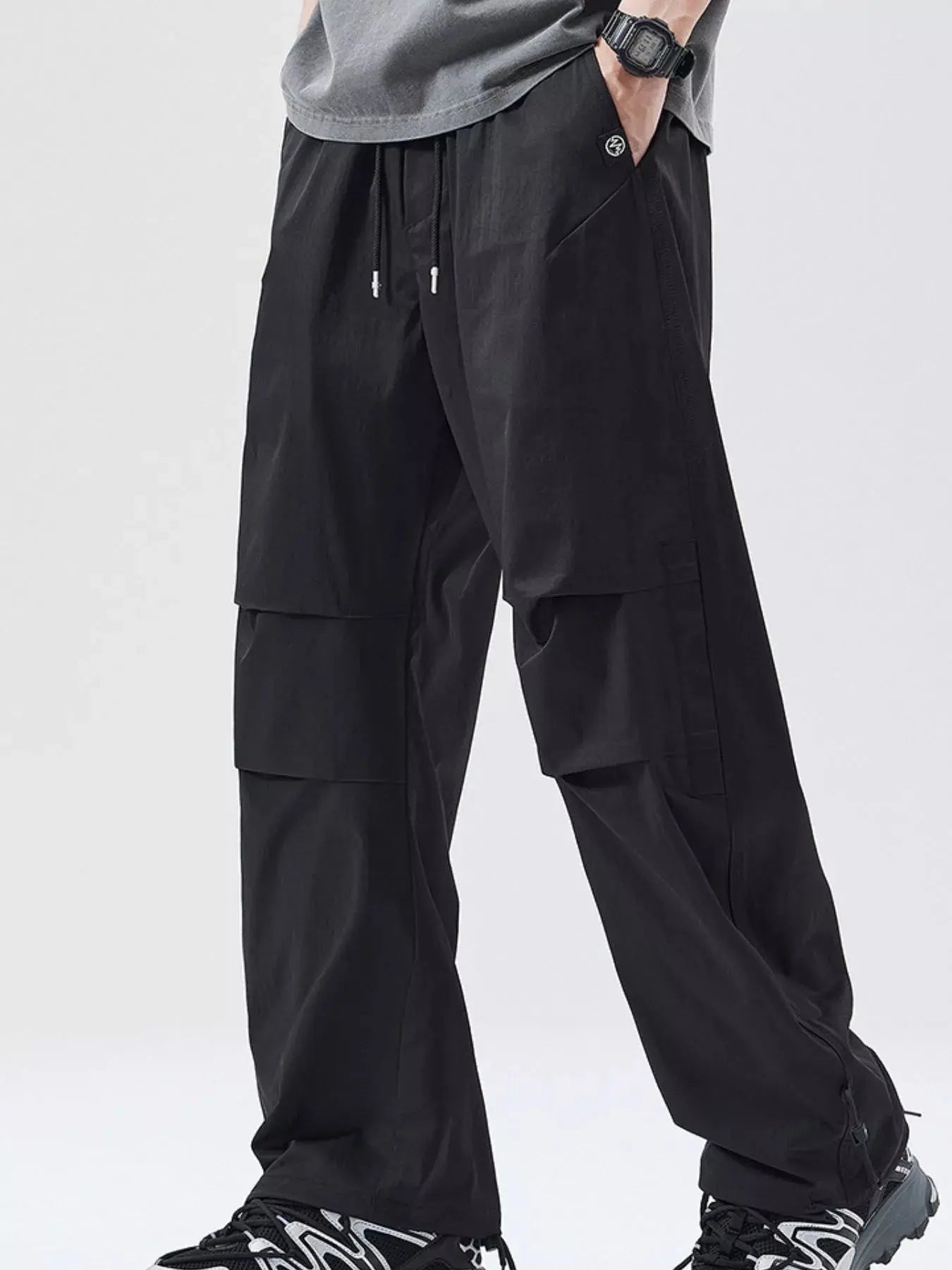Men's Full Size Relaxed Fit Drawstring Pants Plus Size Trendsi