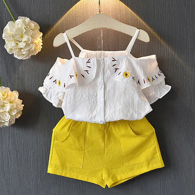 Kids Girls Clothes For Baby Girl Kids T-Shirt Shorts Suit eprolo