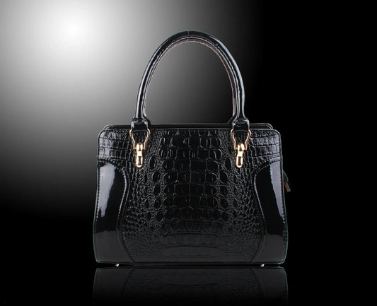 Factory Bag New Women"S Bag European And American Crocodile Skin Handbag Smiling Face Lady Bag Shoulder Bag Wholesale Easy Bazaar