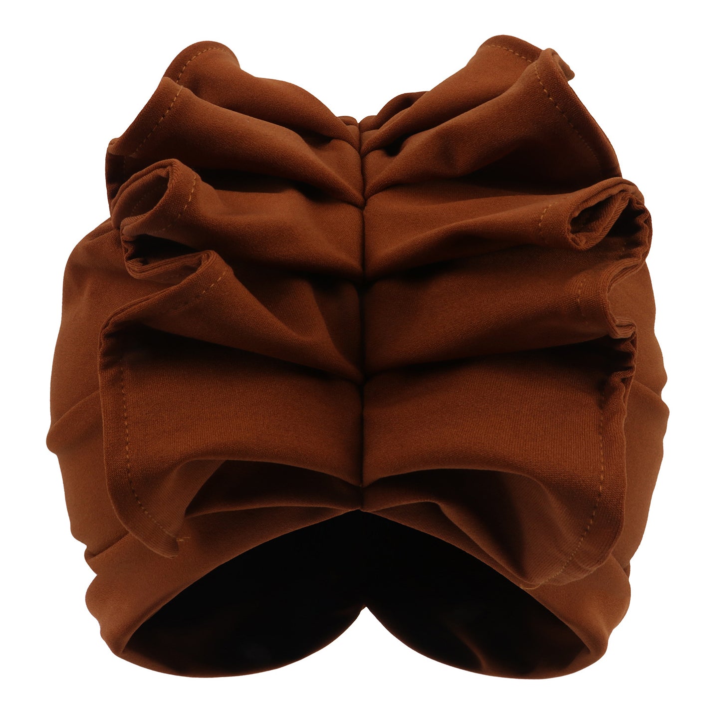 African Lady Head Wraps Soild Color Headscarf Bonnet Cancer Chemo Hat Muslim Turbans NEW Ruffled Turban Cap for Women