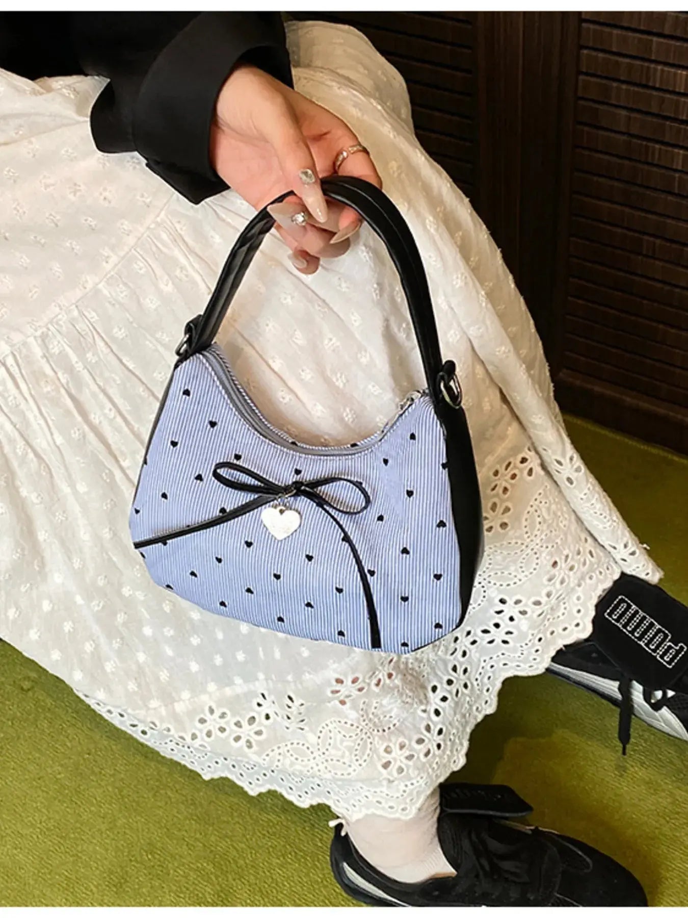 Printed Bow Shoulder Bag Trendsi