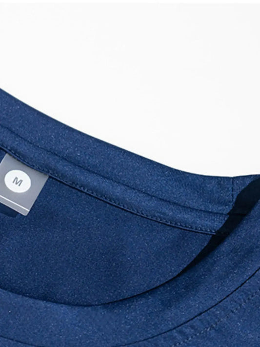 Men's Round Neck Short Sleeve Active T-Shirt Trendsi