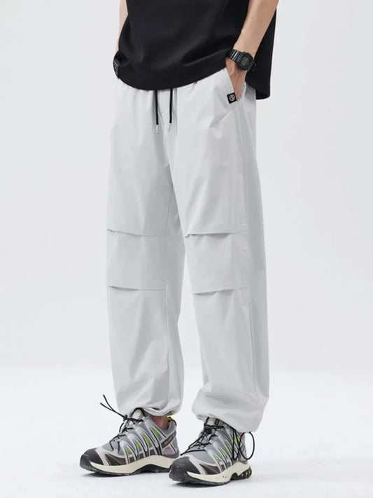 Men's Full Size Relaxed Fit Drawstring Pants Plus Size Trendsi