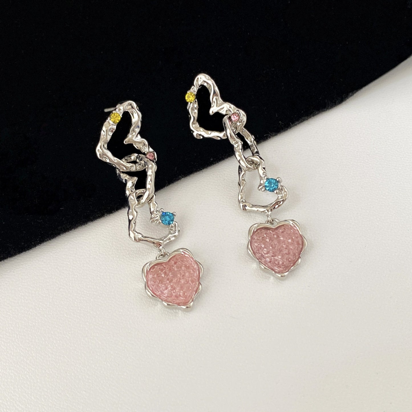 Niche Design Long Fringe Fashion Patchwork Earrings