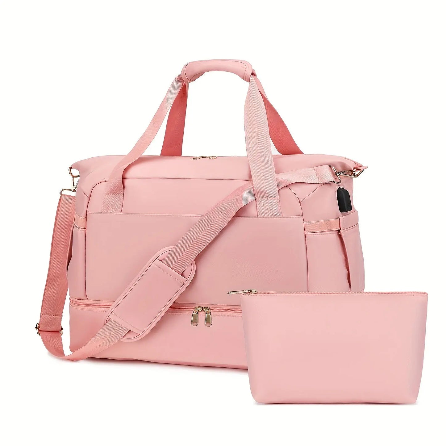 Women's Travel Duffel Bag, Sports Gym Yoga Duffel Bag Weekender Overnight Totes Bag Easy Bazaar