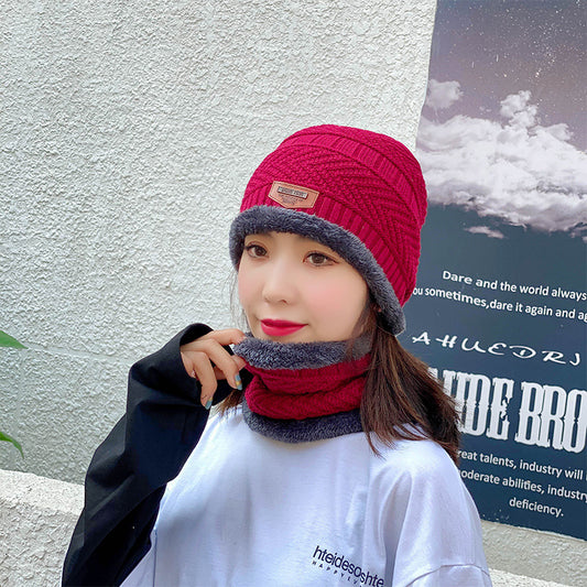 Beanie Hat Fleece Lined Winter Hat Neck Warmer