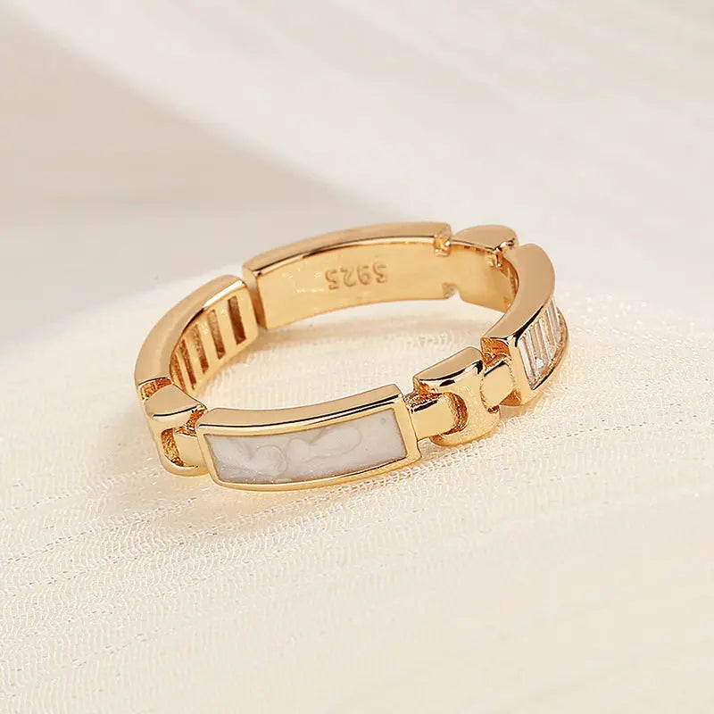 Champagne Gold Bone Light Luxury High Jewellery Ring For Women Easy Bazaar