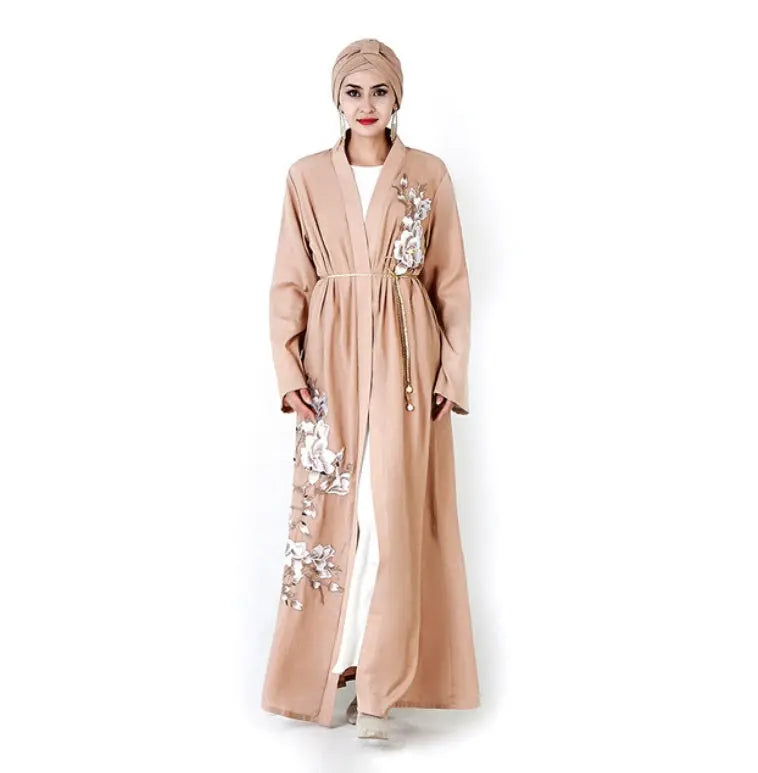 Embroidered Cardigan Dubai Dress CJ dropshipping