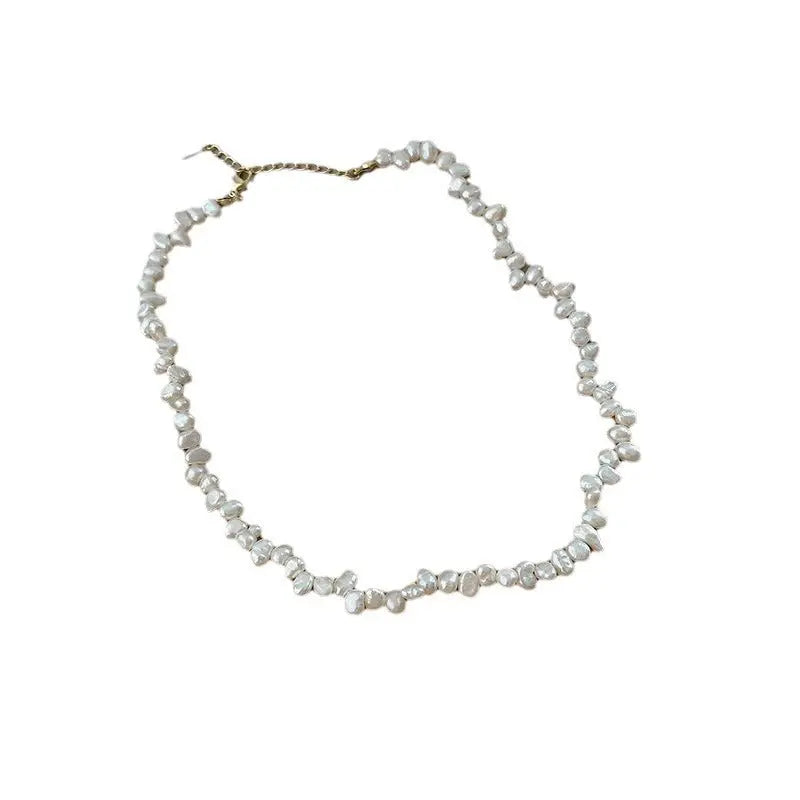 Vintage Grain Of Rice Freshwater Irregular Pearl Necklace For Women Easy Bazaar