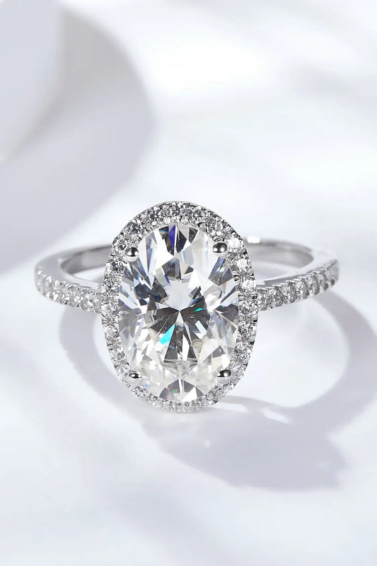 4.5 Carat Moissanite Halo Ring Trendsi