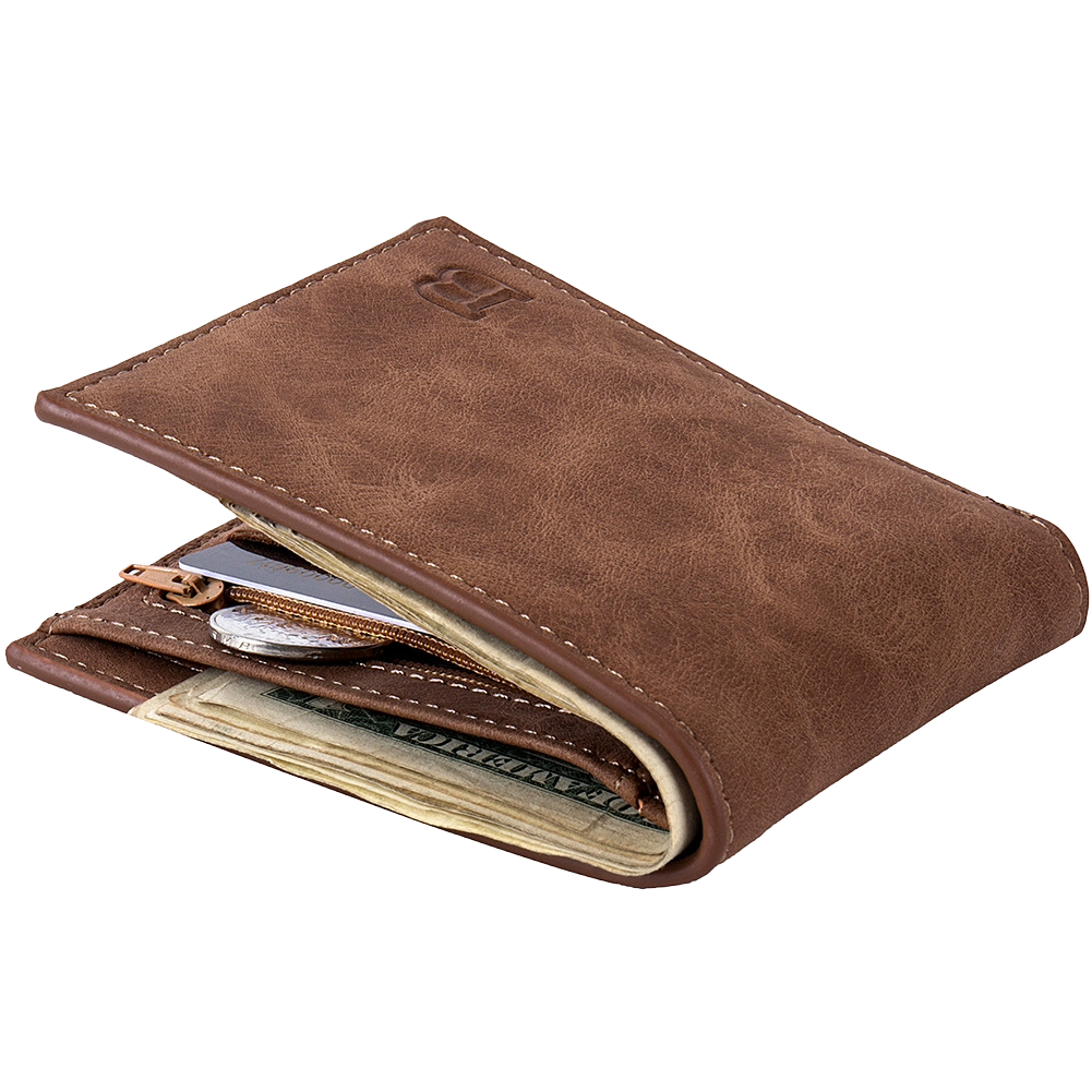 Mens wallet with cards leather wallet for men functional storage compartments