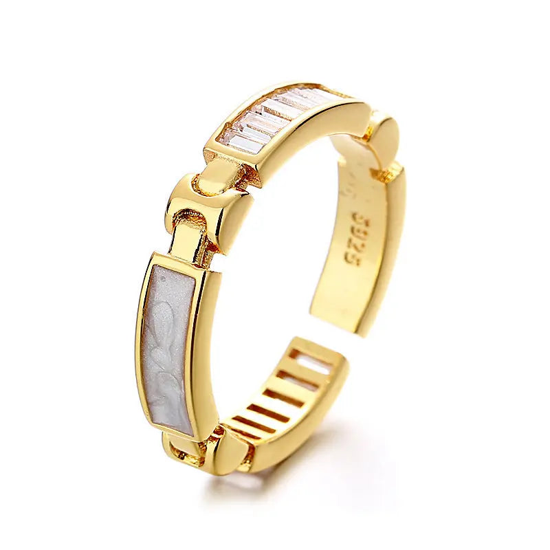 Champagne Gold Bone Light Luxury High Jewellery Ring For Women Easy Bazaar