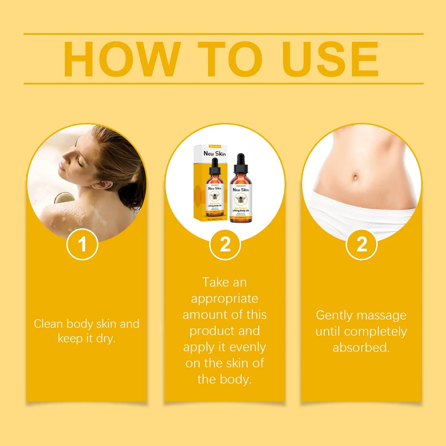 West&Month Firming Care Essential Oil, Body Massage Daily Nourish And Care For Smooth Skin Beauty Essential Oil eprolo