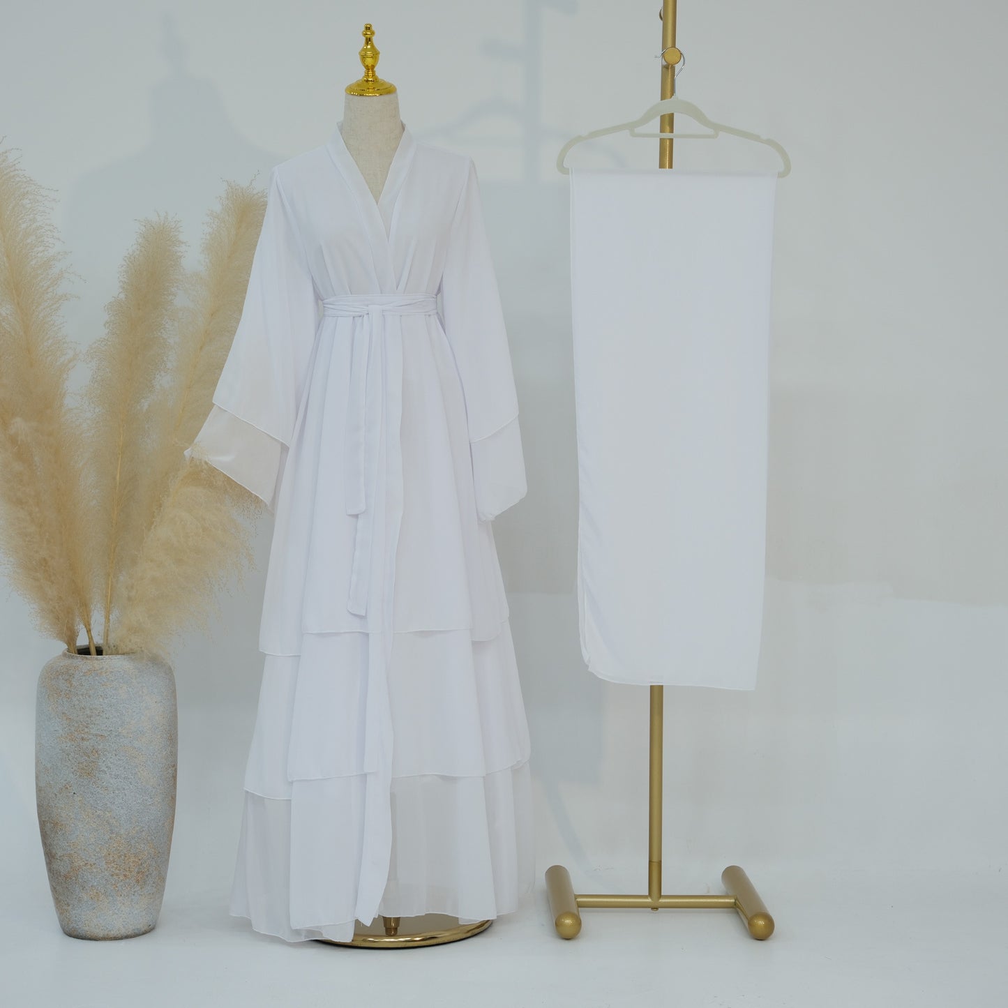 Elegant Children's Family Matching Cardigan Abaya