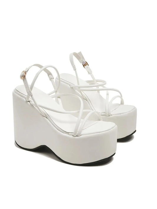 Strappy Platform Wedge Sandals Trendsi