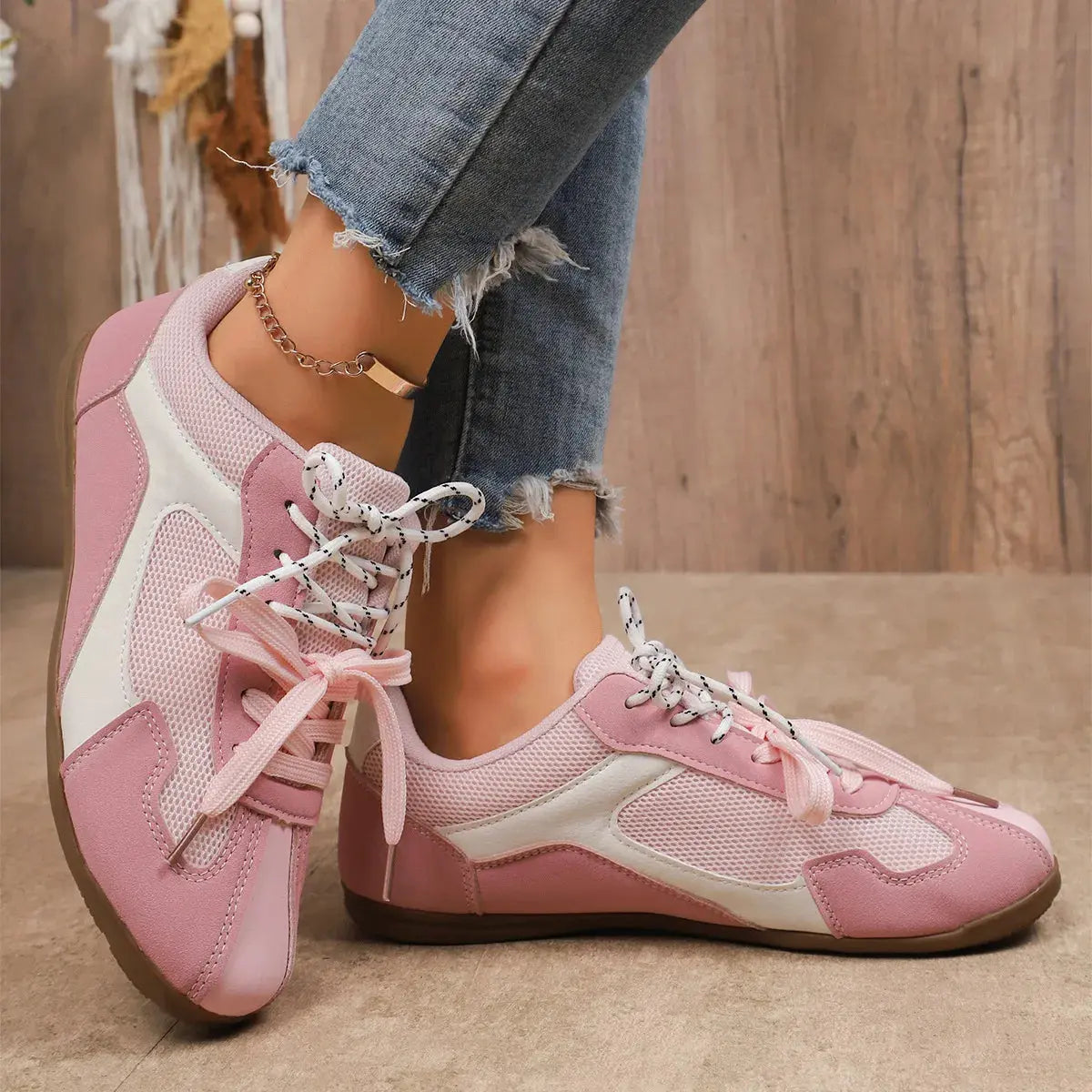 Round Toe Platform Sneakers Trendsi