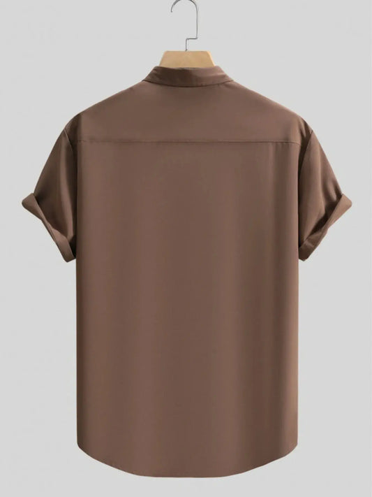 Men's Button Up Short Sleeve Shirt Trendsi