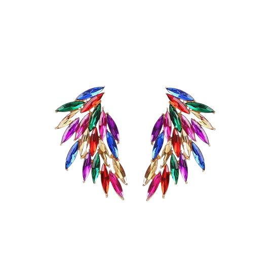 Alloy Acrylic Wing Earrings