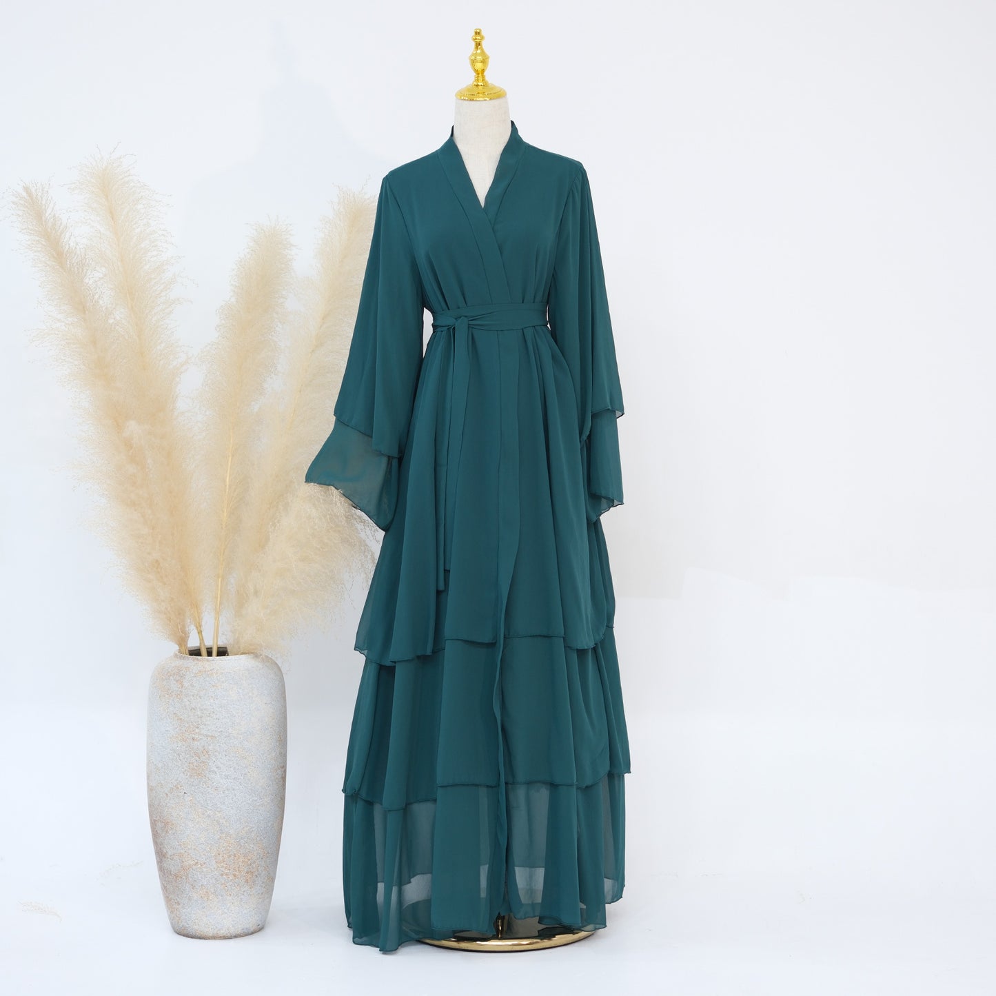 Elegant Children's Family Matching Cardigan Abaya