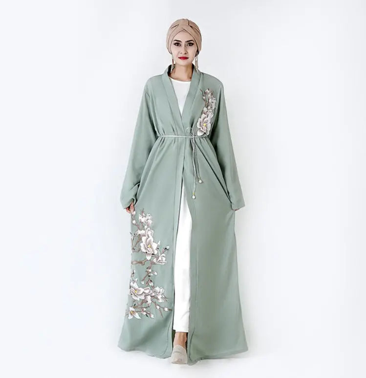 Embroidered Cardigan Dubai Dress CJ dropshipping