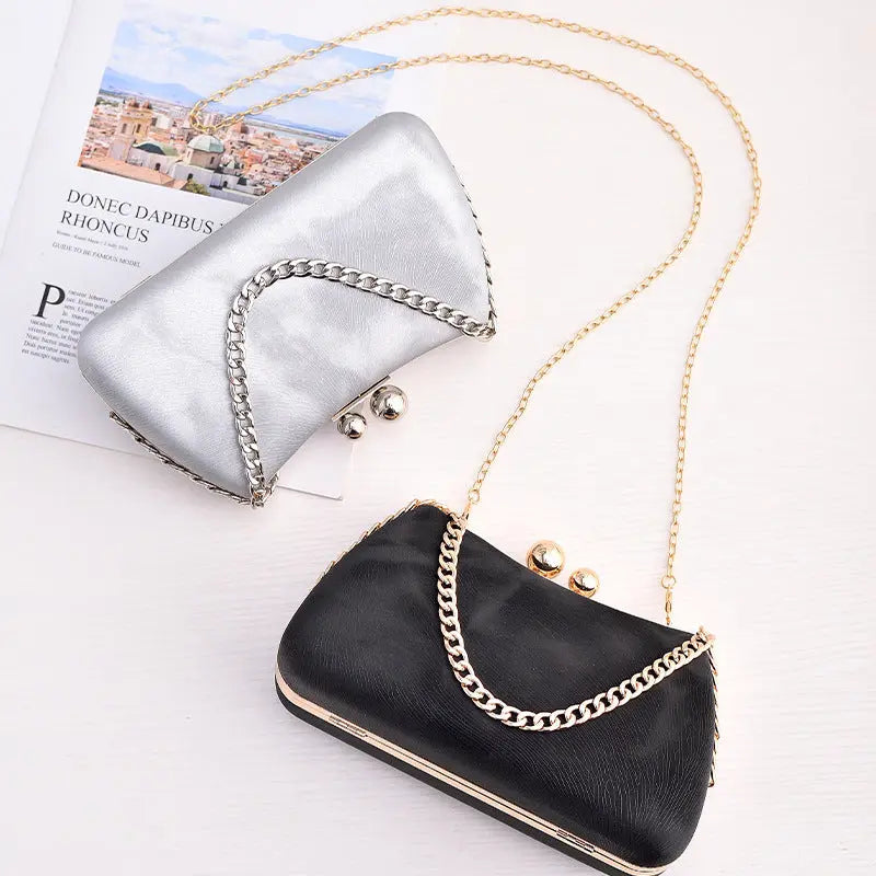 Chain Handbags Fashion Luxury Dress Party Dinner Bags For Women Crossbody Shoulder Bag Easy Bazaar