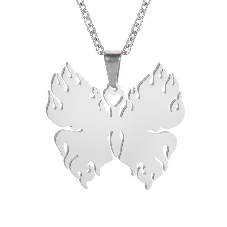 Men And Women Jewelry Titanium Steel Stainless Steel Pendant Butterfly