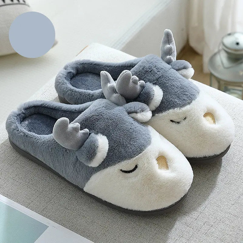 Cute Plush Home Cotton Shoes For Men Easy Bazaar