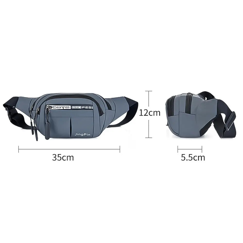Outdoor Waist Bag Waterproof Waist Bum Bag Running Jogging Belt Pouch Zip Fanny Pack Mobile Phone Bag Oxford Cloth Chest Bag eprolo