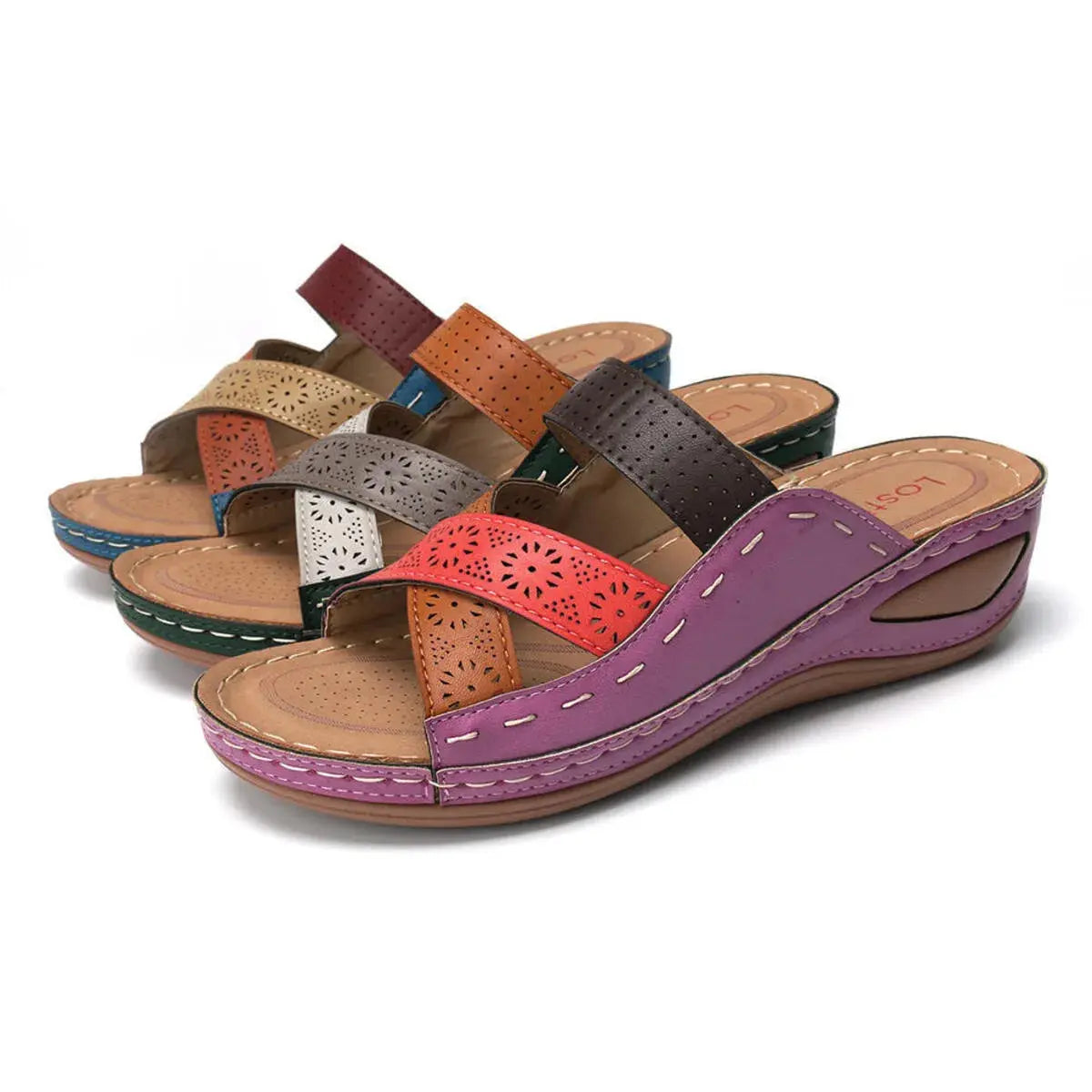 Crisscross Casual Wedge Sandals Trendsi