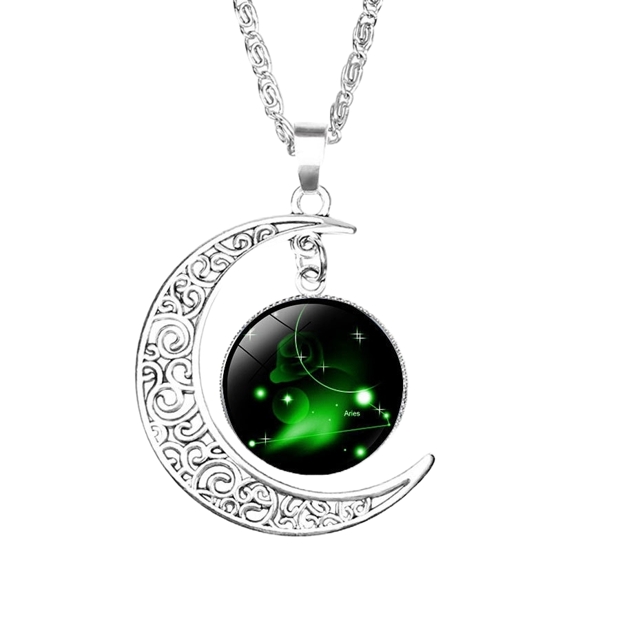 Zodiac sign pendant close-up - cosmic jewelry for every star sign"