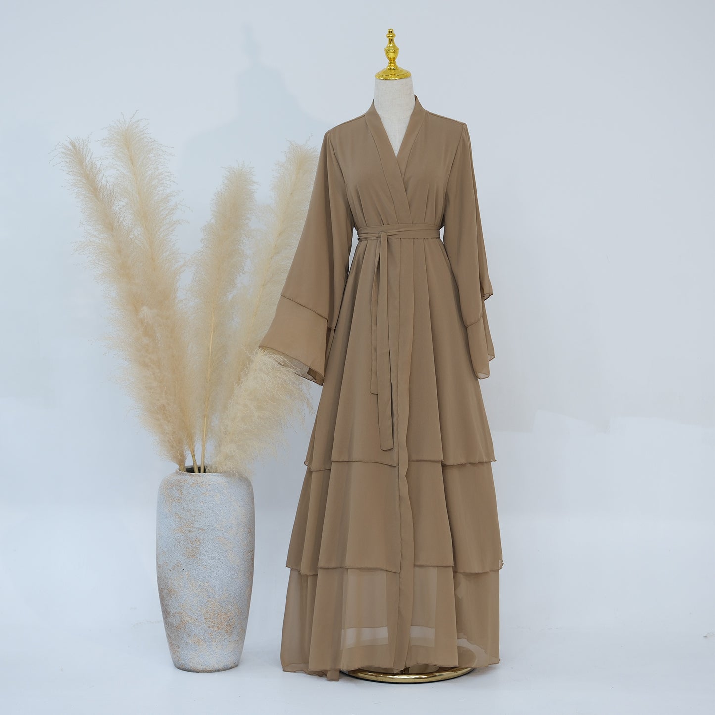 Elegant Children's Family Matching Cardigan Abaya
