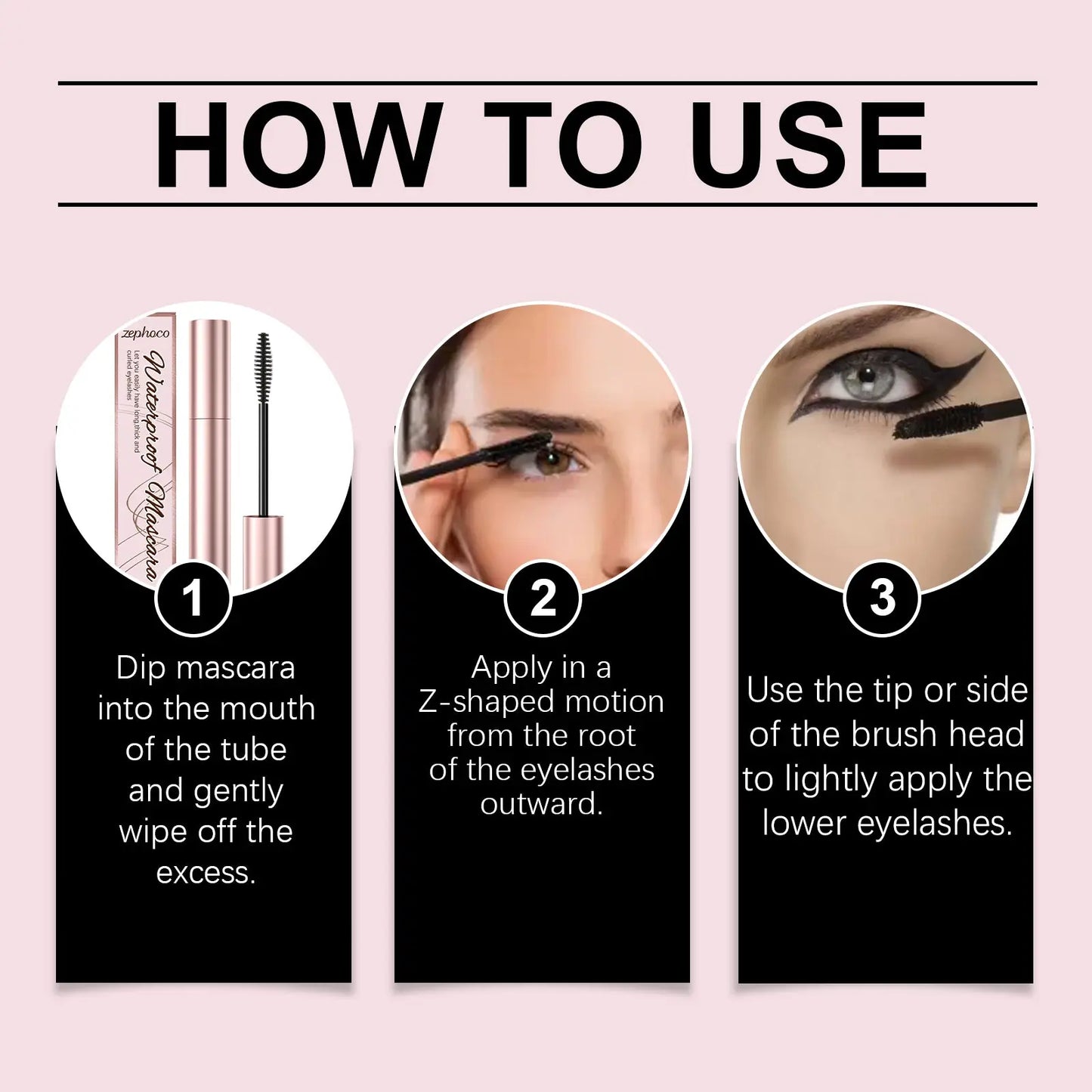 zephoco Brown Curl Mascara, Daily Moisturizes Natural Beauty Holding Eye Mascara eprolo