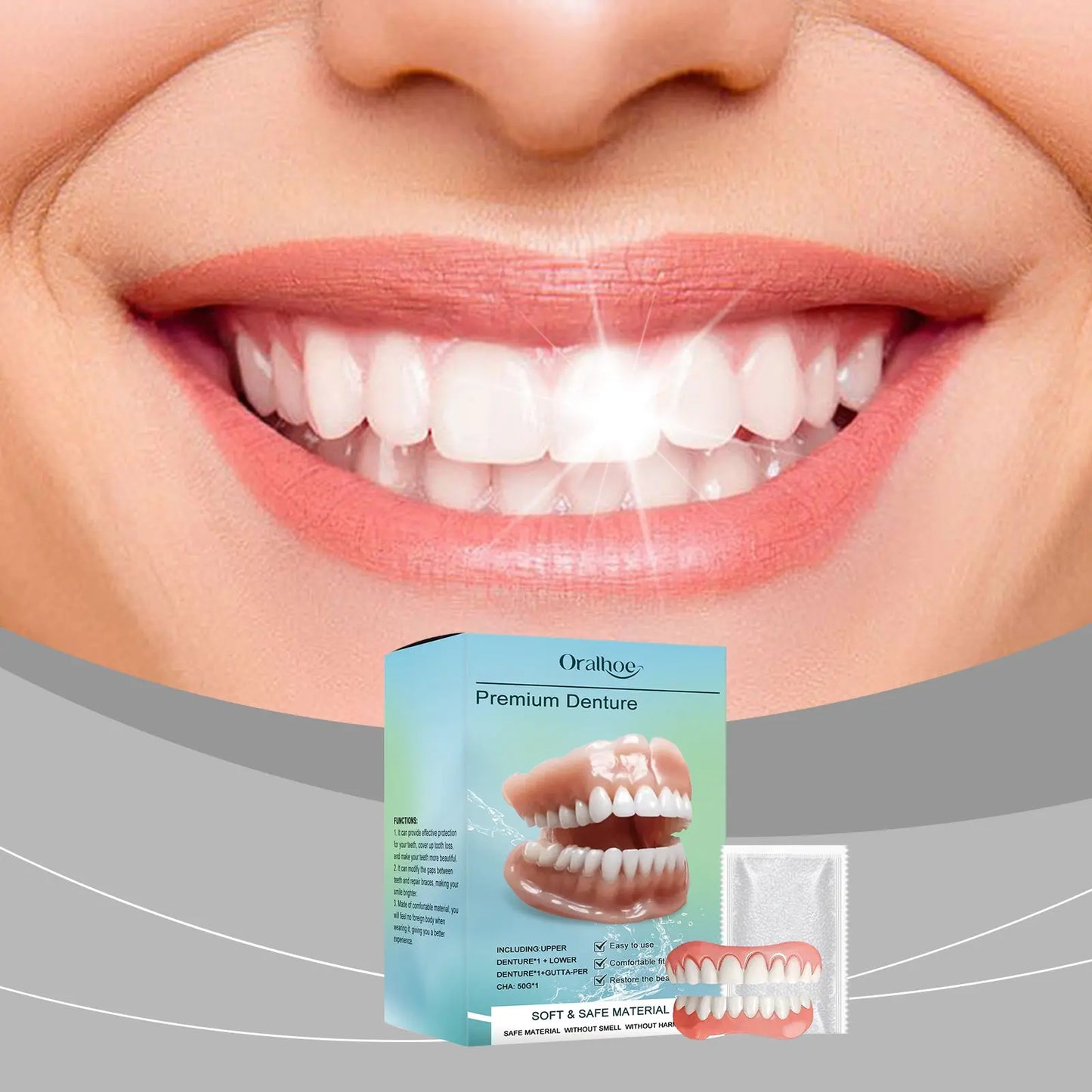 Oralhoe Dental Modification Set, Made Of Comfortable Materials To Enhance The Beauty Of Your Smile, Denture Set eprolo