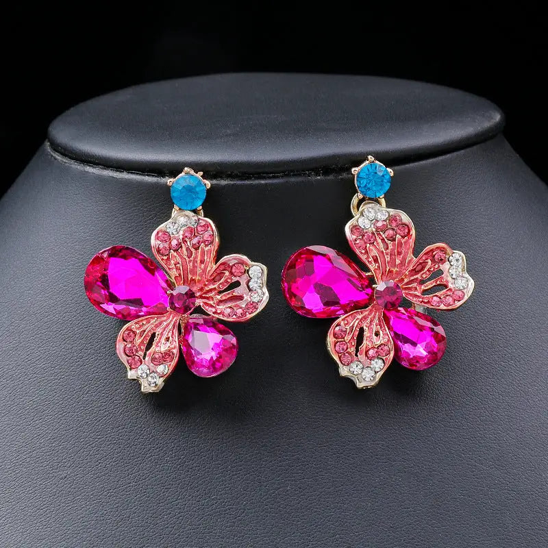 Itacazzo Decorative Props Dreamlike Style Romantic Dazzling Ladies' Necklace Earrings 3 Pcs Set For Important Occasions eprolo