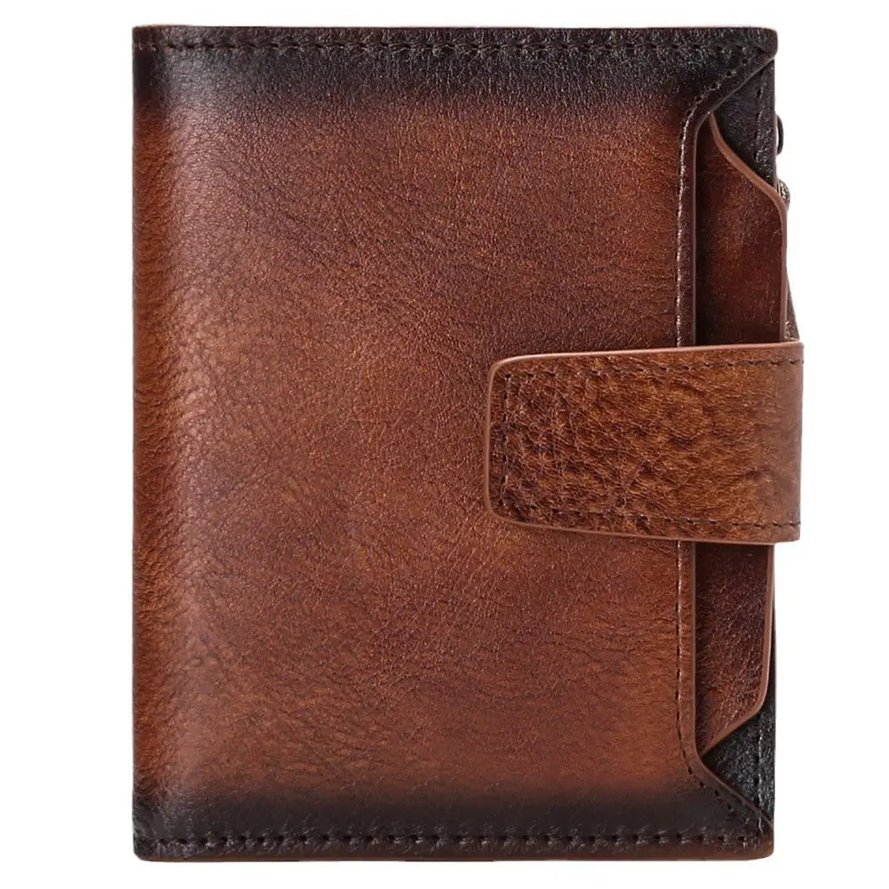 Men's short genuine leather wallet first layer cowhide Korean style fashion casual wallet driver's license wallet father's day gift eprolo