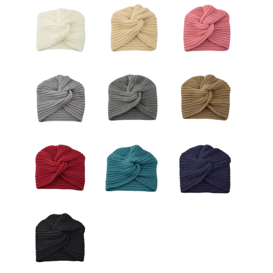 Bohemia Turban Cashmere Cross Woolen Wrap Head