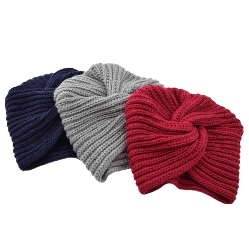 Bohemia Turban Cashmere Cross Woolen Wrap Head