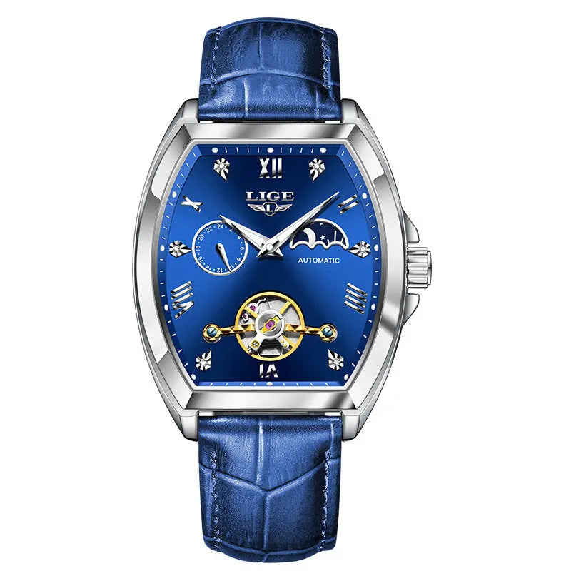 Men's Tourbillon Mechanical Watch Multifunctional Waterproof Easy Bazaar