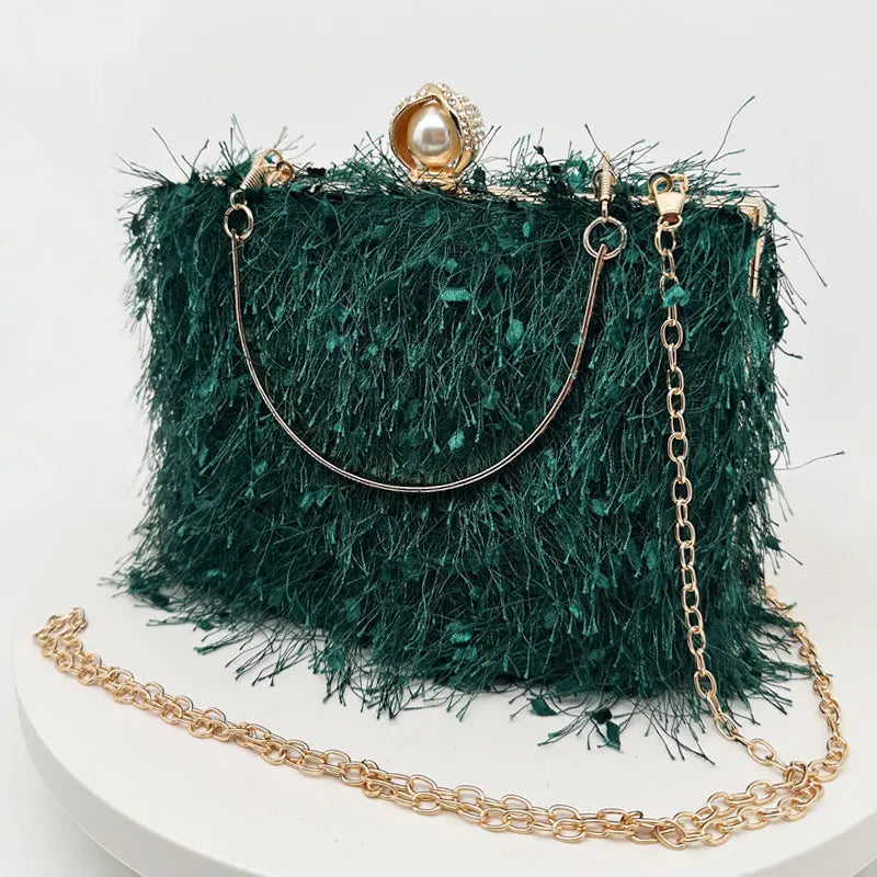 Tassel Handbags Women Dress Party Evening Bag Fashion Luxury Designer Square Bags Crossbody Shoulder Bag Ladies Easy Bazaar