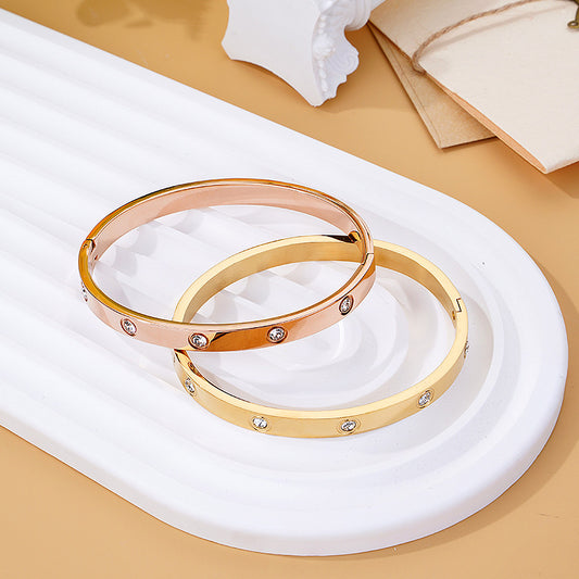 Titanium steel bracelet for men and women elegant design