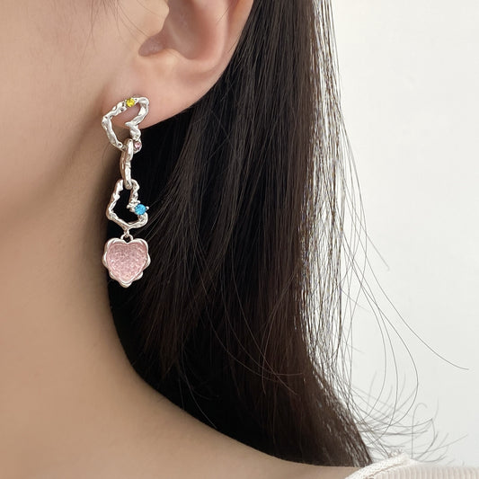 Niche Design Long Fringe Fashion Patchwork Earrings