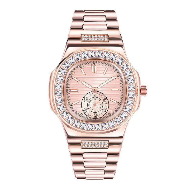 Mens Fashion Alloy Luxury Brand Diamond Gifts Watches Easy Bazaar