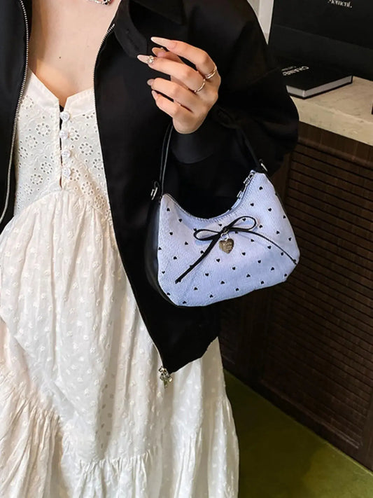 Printed Bow Shoulder Bag Trendsi