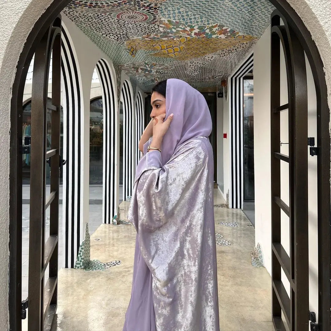 Muslim Fashion Bronzing Robe Abaya Outer Wear Cj dropshipping
