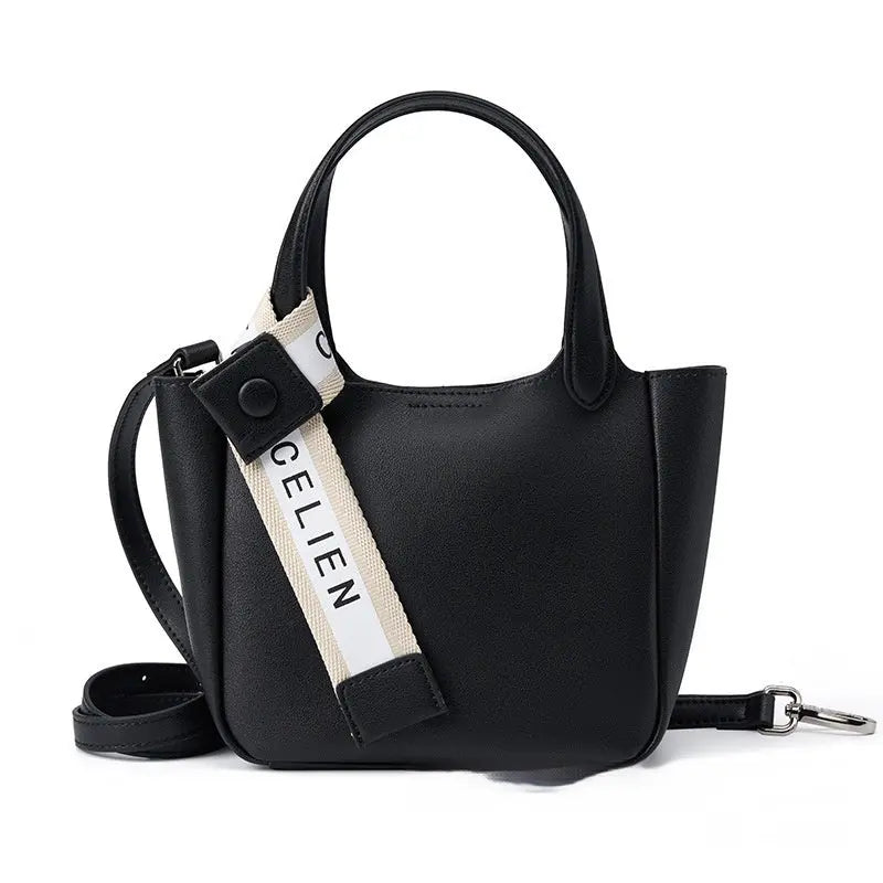 Cattlehide Leather Cross Body Bucket Bag Easy Bazaar