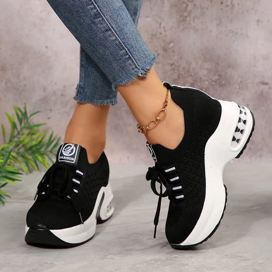 Lace Up Platform Sneakers Trendsi