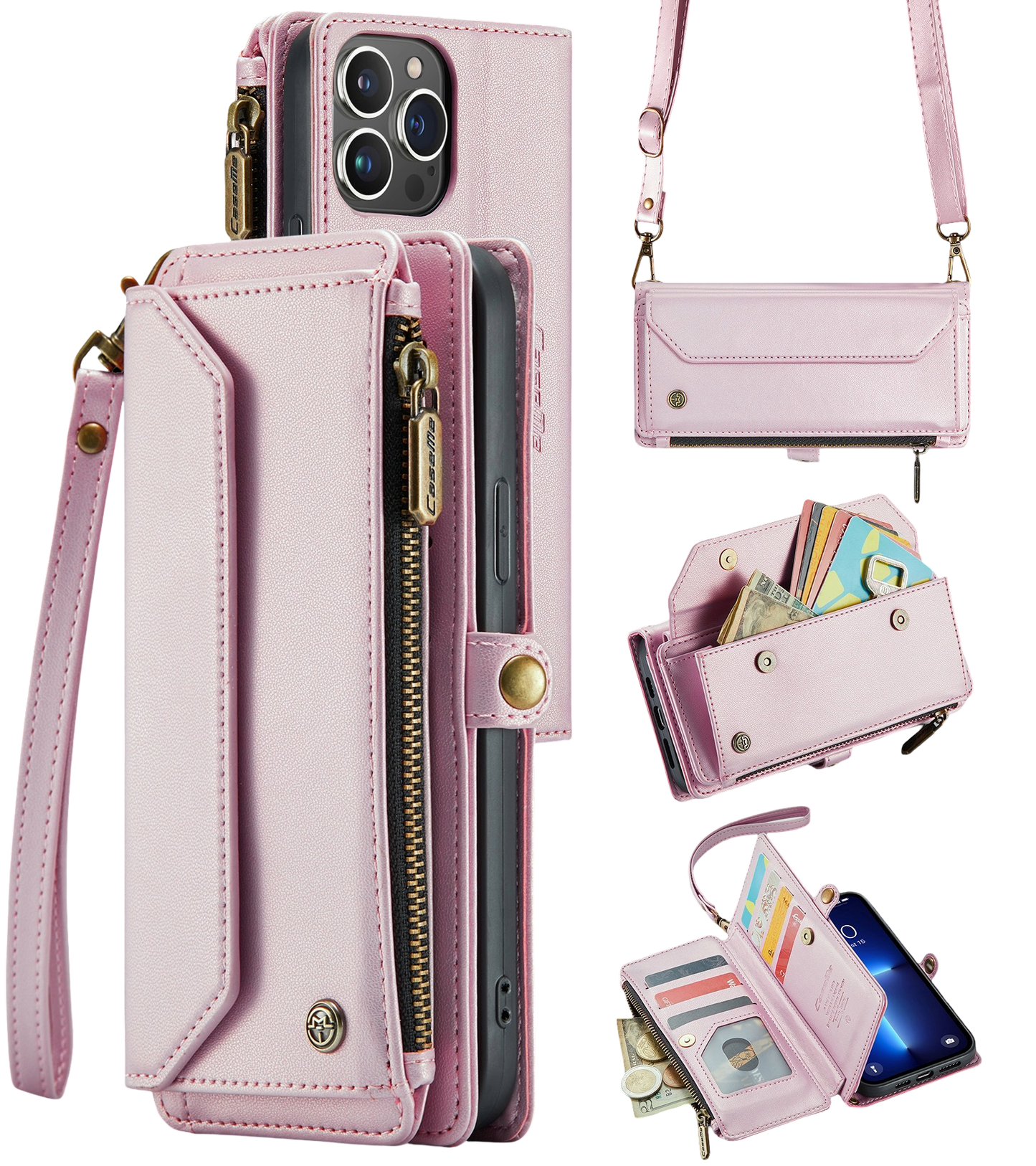 Leather Mobile phone wallet for women